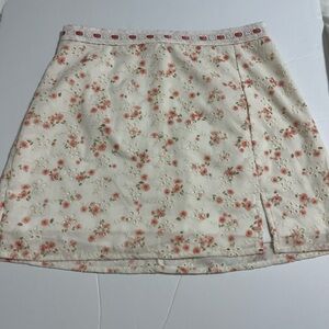 Altar'd State Cream Floral Skirt